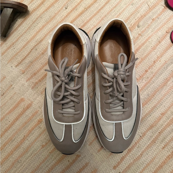 Robert Clergerie Gray and Cream Sneakers